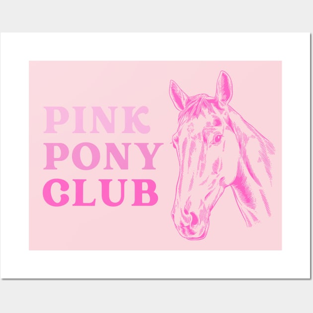 Pink Pony Girl Wall Art by Likeable Design